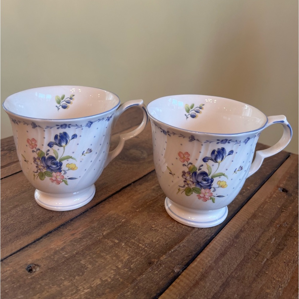 NIKKO Blue Peony vintage teacups